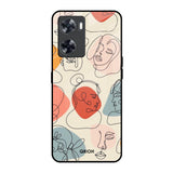 Abstract Faces Oppo A57 4G Glass Back Cover Online