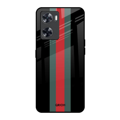 Vertical Stripes Oppo A57 4G Glass Back Cover Online