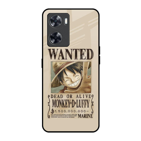 Luffy Wanted Oppo A57 4G Glass Back Cover Online
