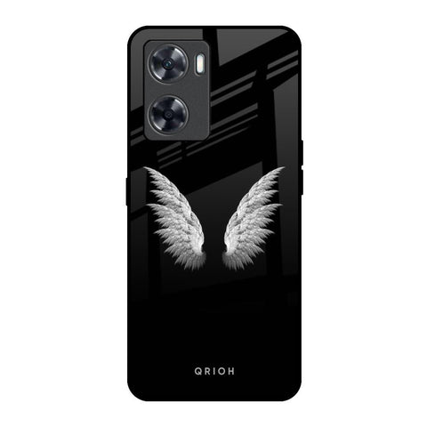 White Angel Wings Oppo A57 4G Glass Back Cover Online