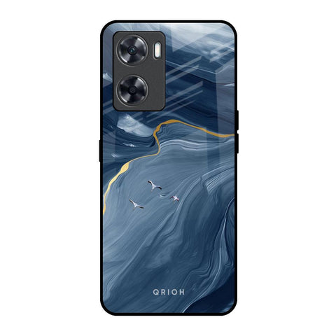 Deep Ocean Marble Oppo A57 4G Glass Back Cover Online