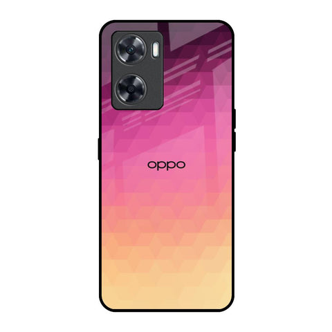 Geometric Pink Diamond Oppo A57 4G Glass Back Cover Online