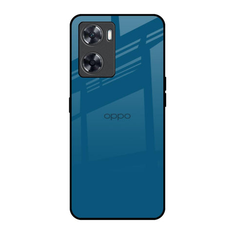 Cobalt Blue Oppo A57 4G Glass Back Cover Online
