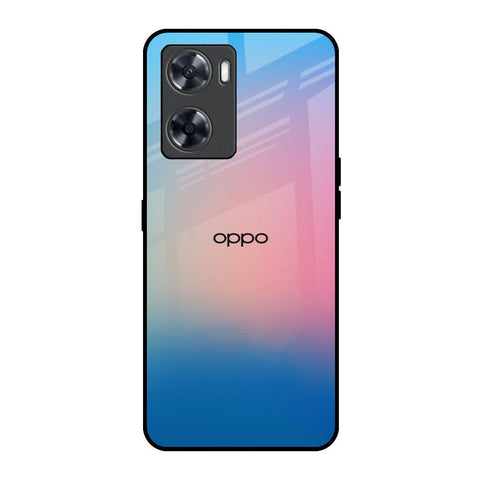 Blue & Pink Ombre Oppo A57 4G Glass Back Cover Online
