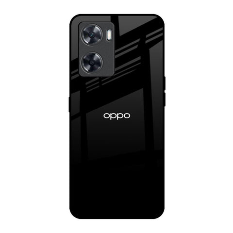 Jet Black Oppo A57 4G Glass Back Cover Online