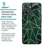 Abstract Green Glass Case For Oppo A57 4G