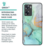 Green Marble Glass Case for Oppo A57 4G