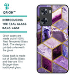 Purple Rhombus Marble Glass Case for Oppo A57 4G