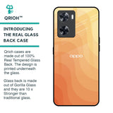 Orange Curve Pattern Glass Case for Oppo A57 4G