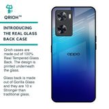 Blue Rhombus Pattern Glass Case for Oppo A57 4G