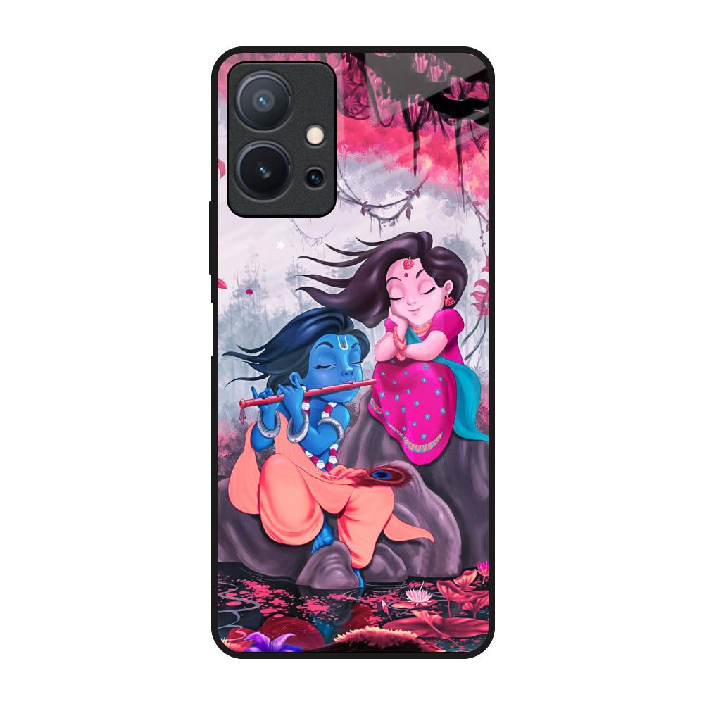 Radha Krishna Art Vivo T1 5G Glass Back Cover Online