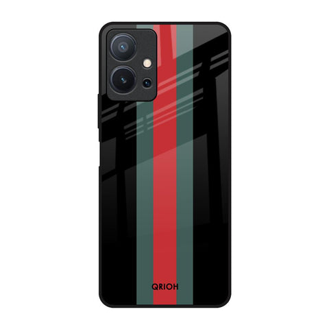 Vertical Stripes Vivo T1 5G Glass Back Cover Online