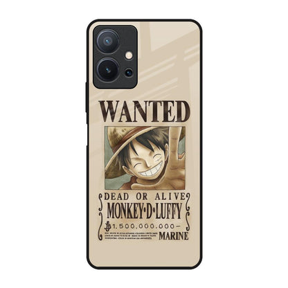 Luffy Wanted Vivo T1 5G Glass Back Cover Online