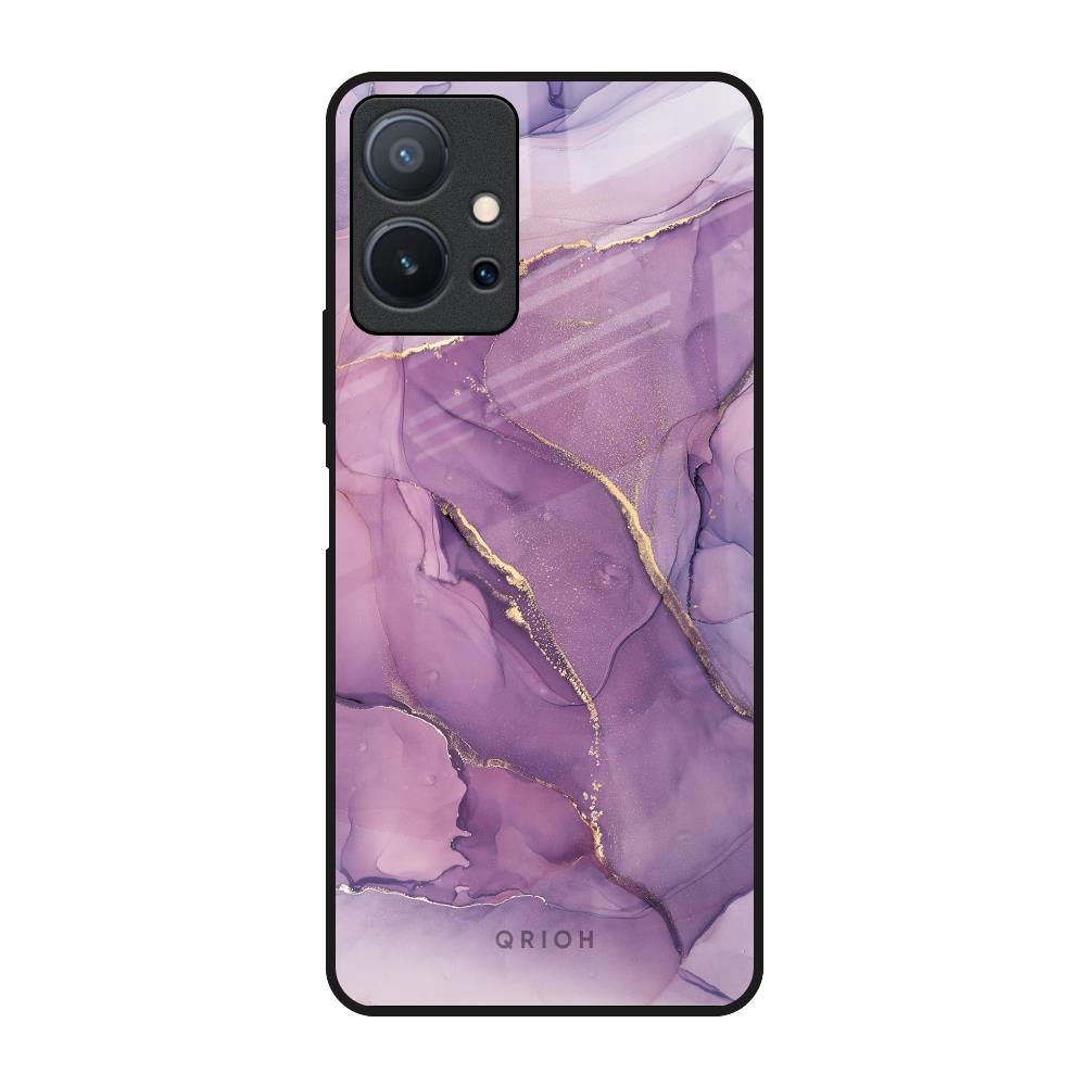 Purple Gold Marble Vivo T1 5G Glass Back Cover Online
