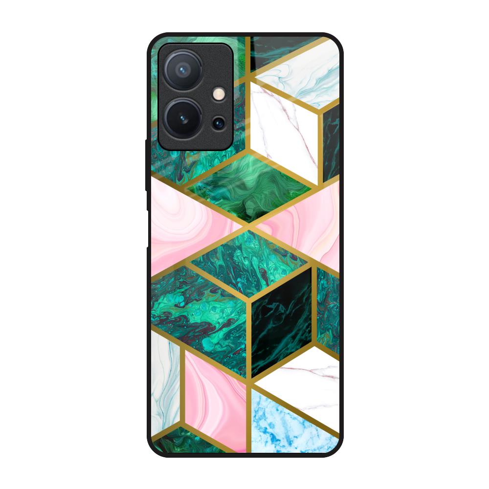 Seamless Green Marble Vivo T1 5G Glass Back Cover Online