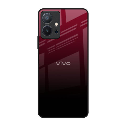 Wine Red Vivo T1 5G Glass Back Cover Online