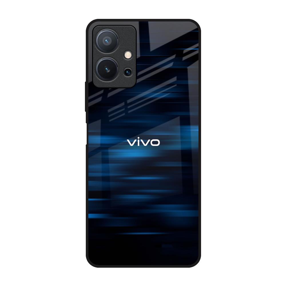 Blue Rough Abstract Vivo T1 5G Glass Back Cover Online