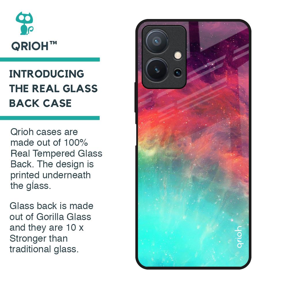 Colorful Aura Glass Case for Vivo T1 5G