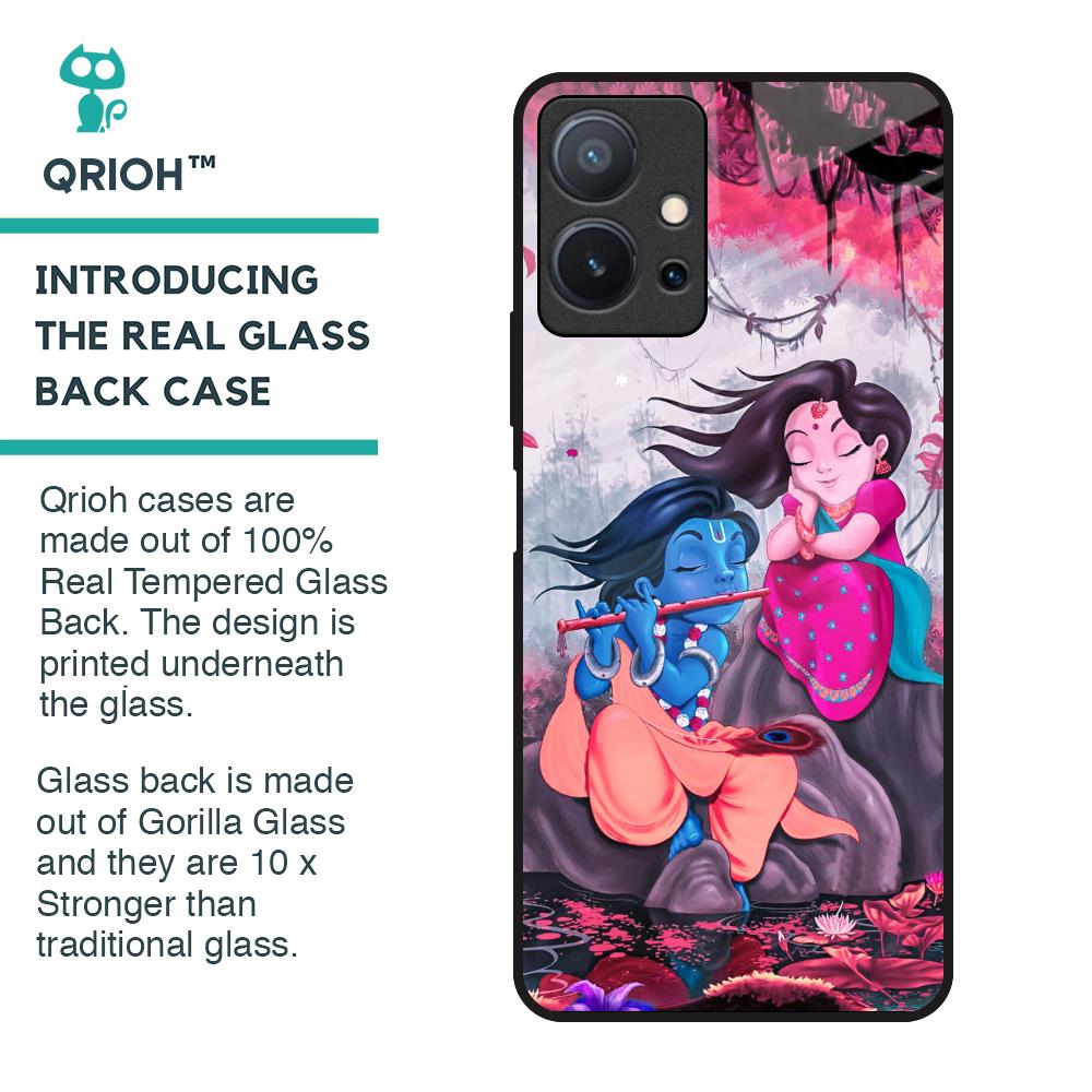 Radha Krishna Art Glass Case for Vivo T1 5G