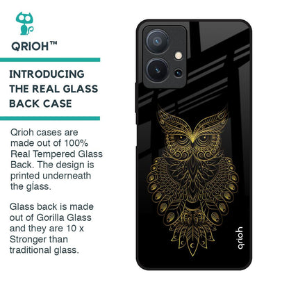 Golden Owl Glass Case for Vivo T1 5G