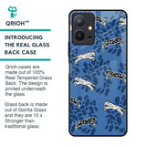 Blue Cheetah Glass Case for Vivo T1 5G