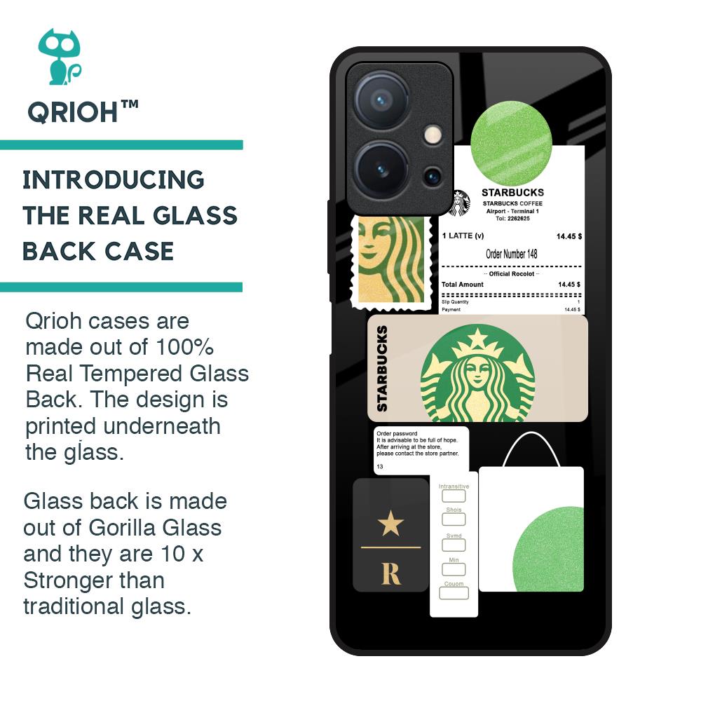 Coffee Latte Glass Case for Vivo T1 5G