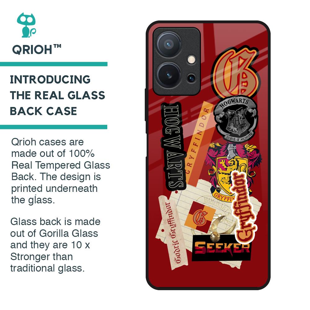 Gryffindor Glass Case for Vivo T1 5G