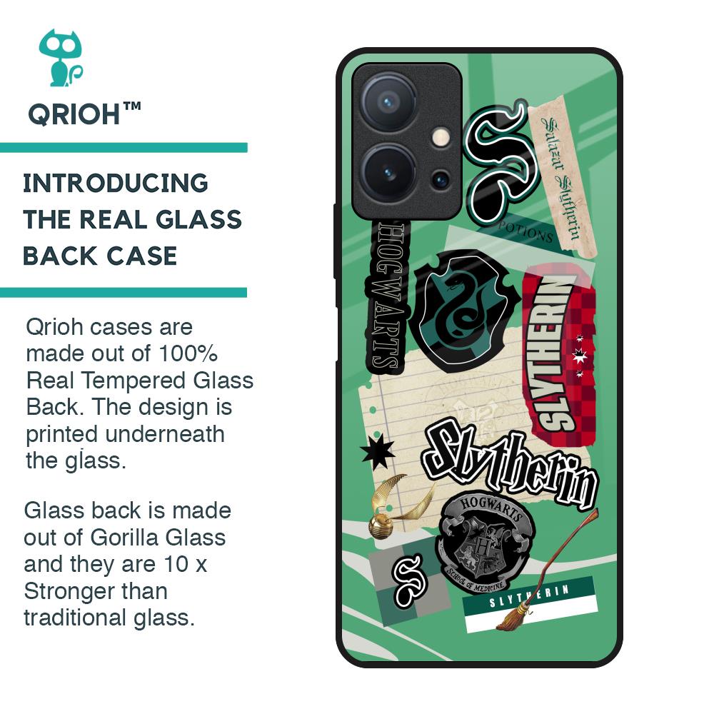 Slytherin Glass Case for Vivo T1 5G