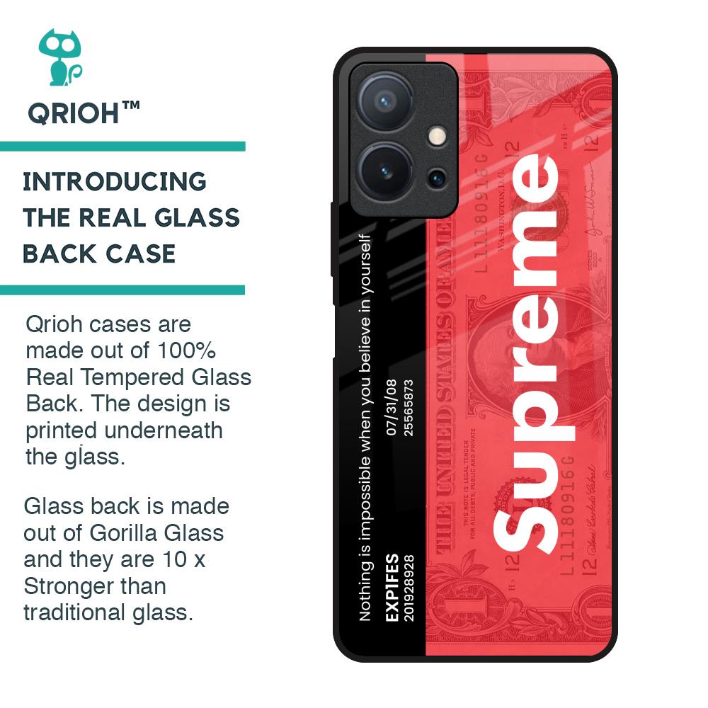 Supreme Ticket Glass Case for Vivo T1 5G