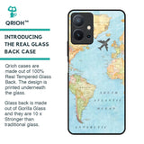 Travel Map Glass Case for Vivo T1 5G