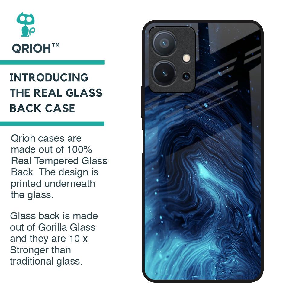 Dazzling Ocean Gradient Glass Case For Vivo T1 5G