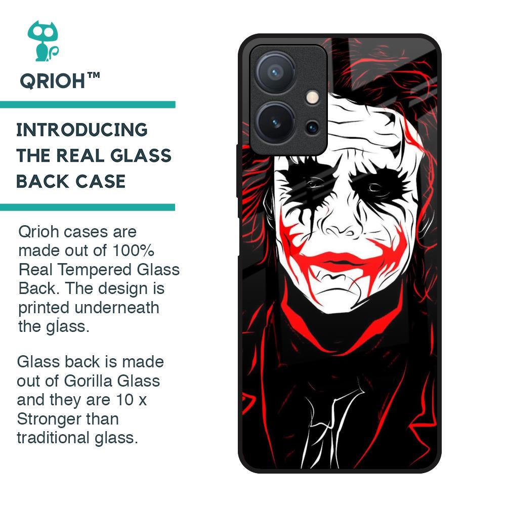 Life In Dark Glass Case For Vivo T1 5G
