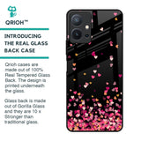 Heart Rain Fall Glass Case For Vivo T1 5G