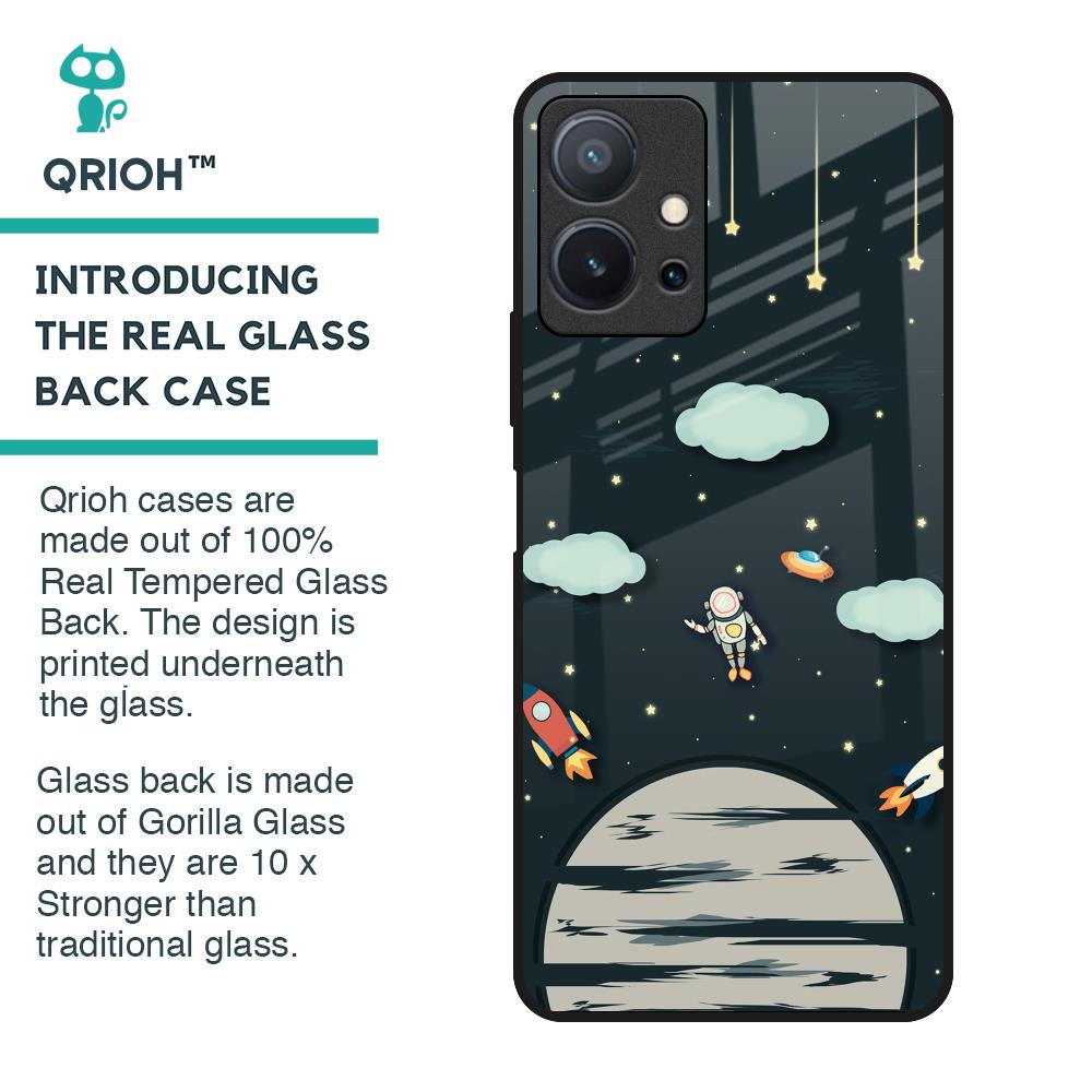 Astronaut Dream Glass Case For Vivo T1 5G