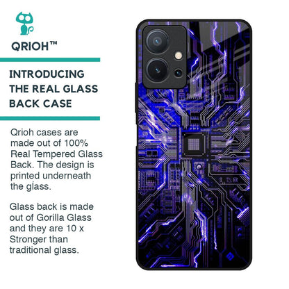 Techno Color Pattern Glass Case For Vivo T1 5G