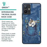 Kitty In Pocket Glass Case For Vivo T1 5G