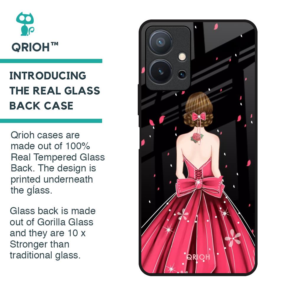 Fashion Princess Glass Case for Vivo T1 5G