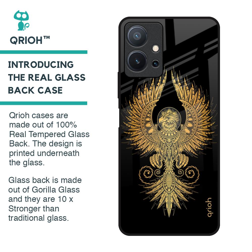 Mythical Phoenix Art Glass Case for Vivo T1 5G