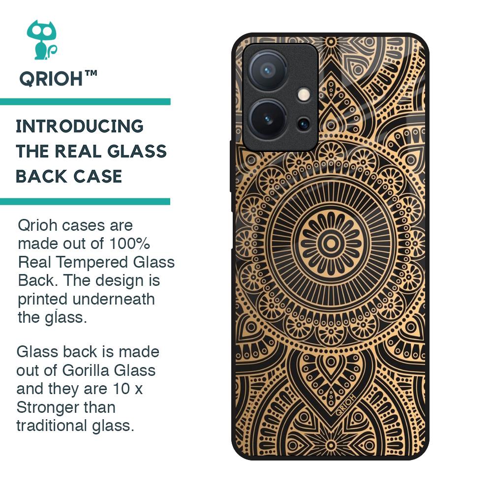 Luxury Mandala Glass Case for Vivo T1 5G