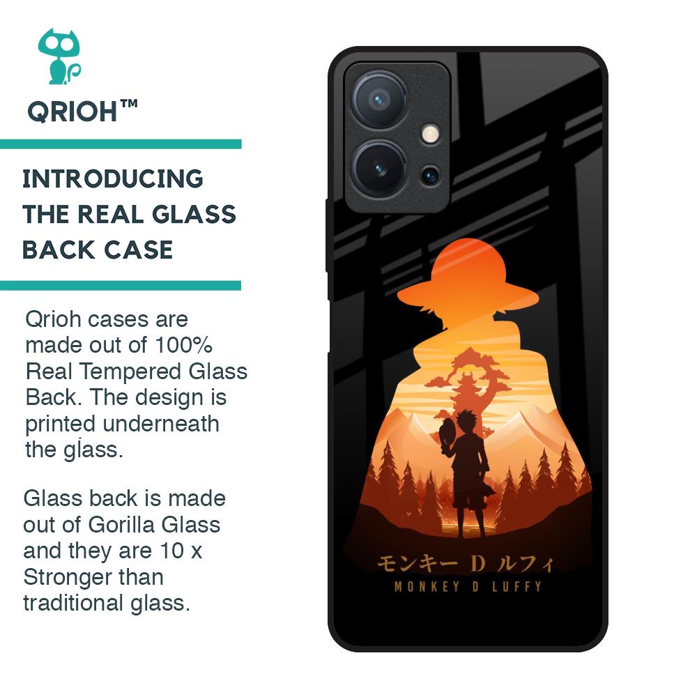 Luffy One Piece Glass Case for Vivo T1 5G