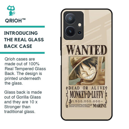 Luffy Wanted Glass Case for Vivo T1 5G