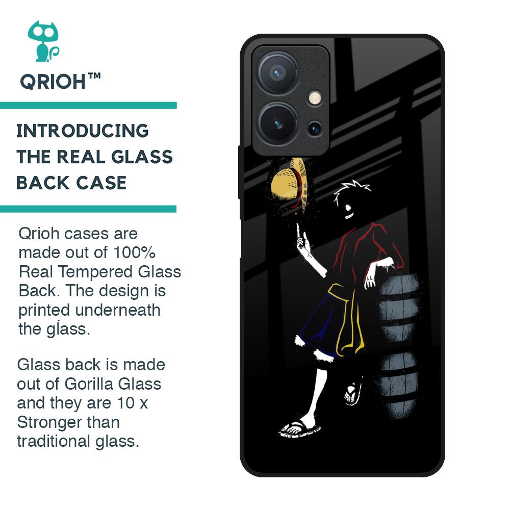 Luffy Line Art Glass Case for Vivo T1 5G
