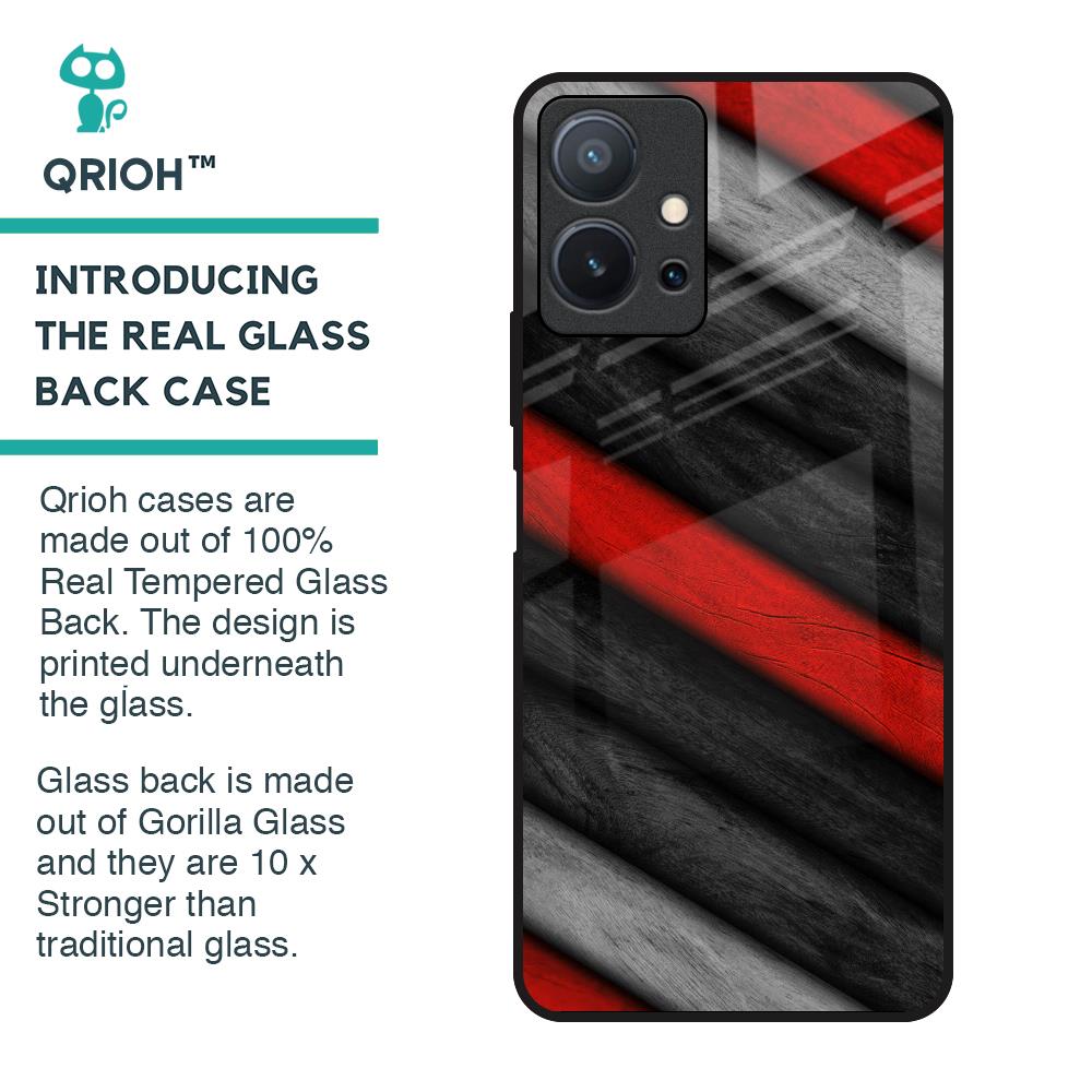 Soft Wooden Texture Glass Case for Vivo T1 5G