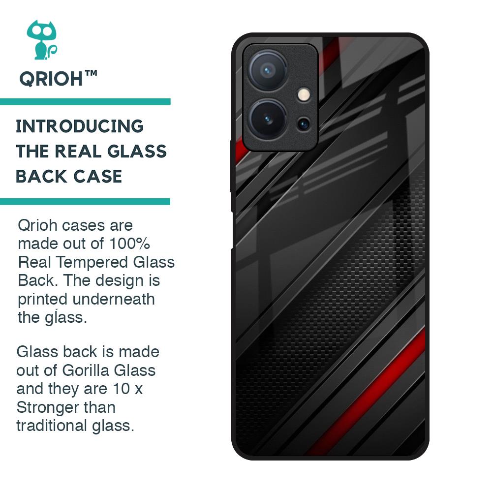 Modern Abstract Glass Case for Vivo T1 5G