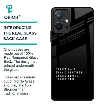 Black Soul Glass Case for Vivo T1 5G