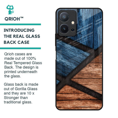 Wooden Tiles Glass Case for Vivo T1 5G