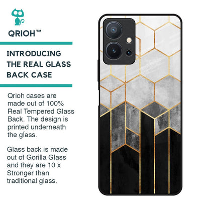Tricolor Pattern Glass Case for Vivo T1 5G