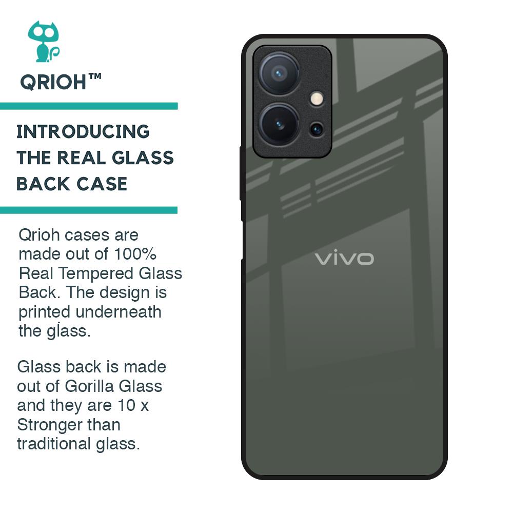 Charcoal Glass Case for Vivo T1 5G