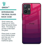 Wavy Pink Pattern Glass Case for Vivo T1 5G
