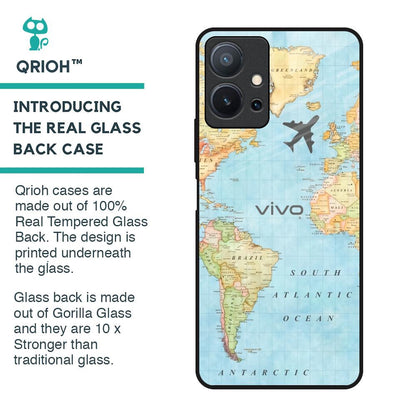 Fly Around The World Glass Case for Vivo T1 5G
